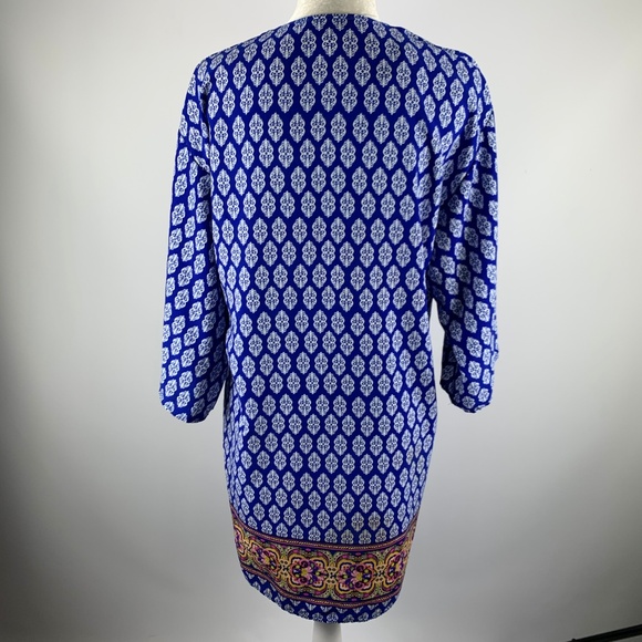 Myth Medium Cardigan Boho Blue Tribal Long Light - Picture 4 of 6